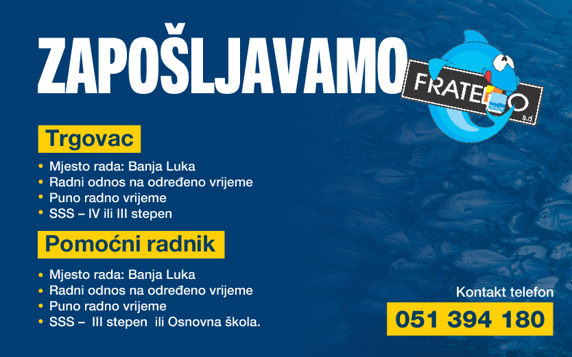 Fratello Oglas-01 Fratello Trade zaposljava